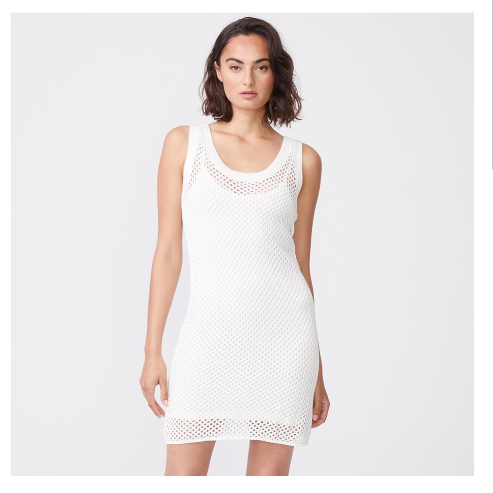 NWOT Monrow Knit Crochet Dress